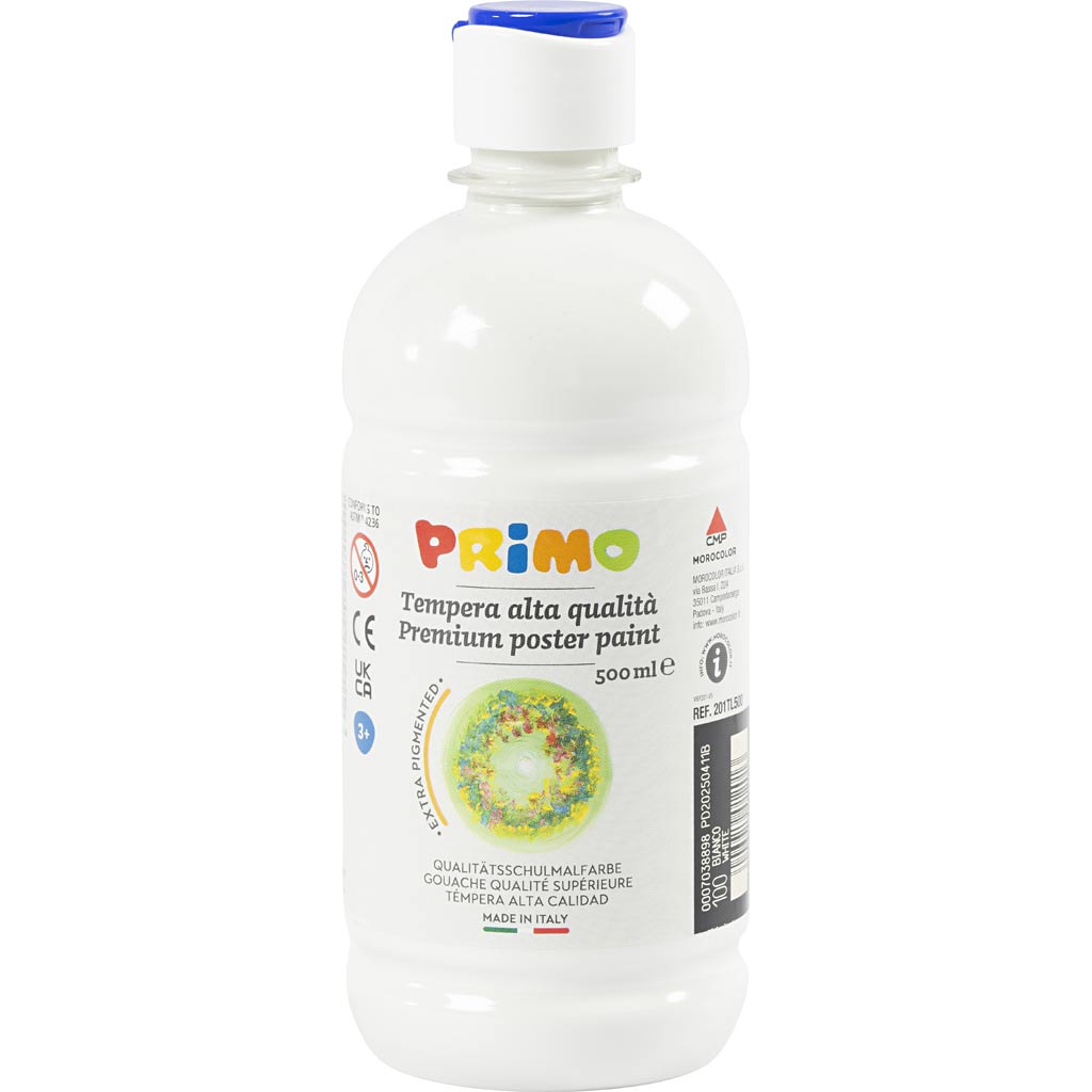 Creativ company http: www.cchobby.nl tempera-verf-mat-wit-500-ml-1-fles-643001