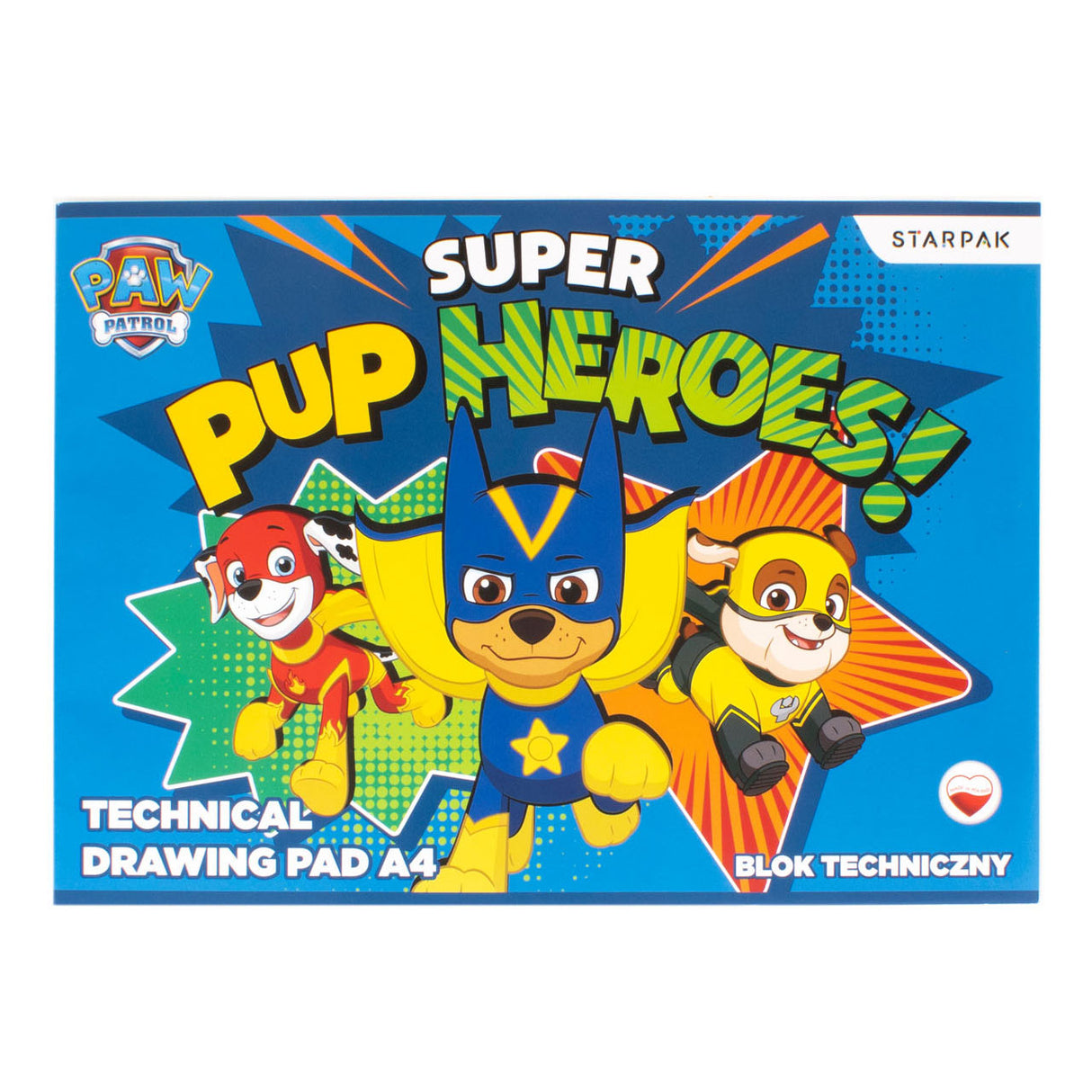 Paw patrol tekenblok a4, 10 vellen