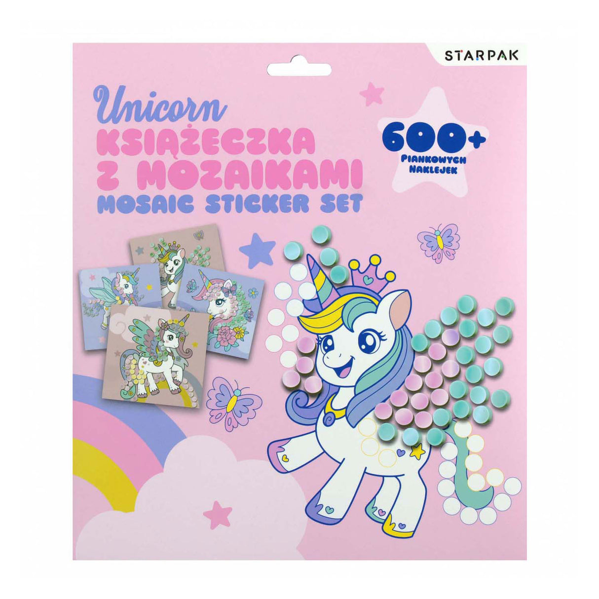 Mozaiek stickerset, 4 vellen