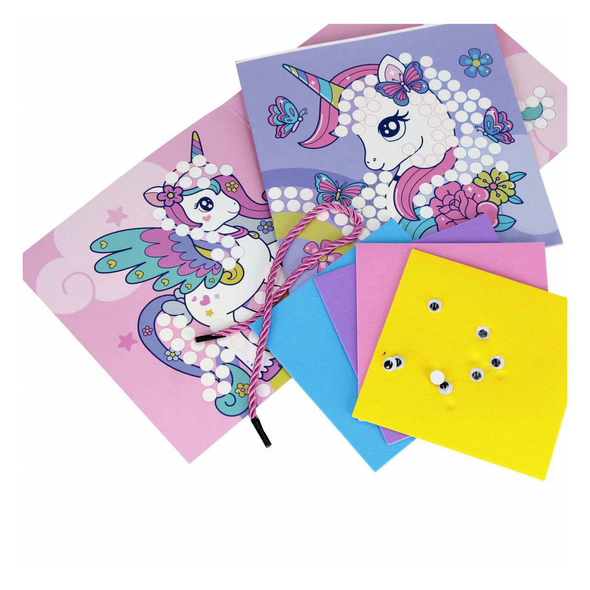 Mozaiek stickerset, 4 vellen
