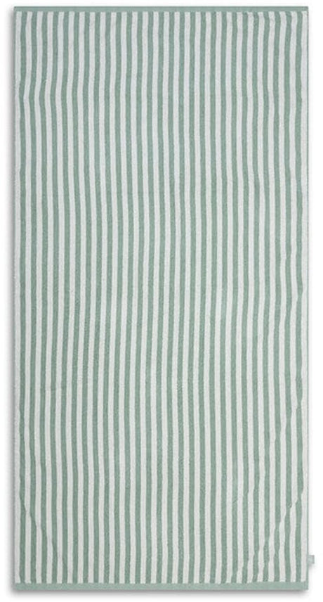 Swim essentials - strandlaken - 135 x 65 cm- handdoek - gestreept - 100% katoen - groen