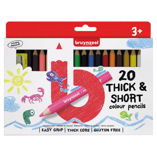 Bruynzeel kleurpotloden kortjakjes 20 stuks | 3 stuks