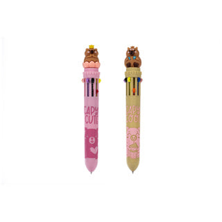 Dream pop set van 2 multicolor pennen capibara