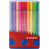 Stabilo pen 68 - viltstift - colorparade - set 20 stuks- rood