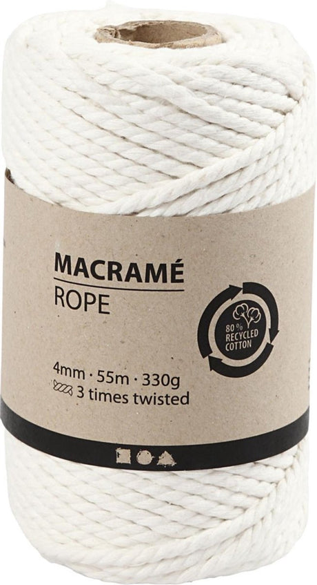 Creativ company macramékoord 4 mm 55 m off-white