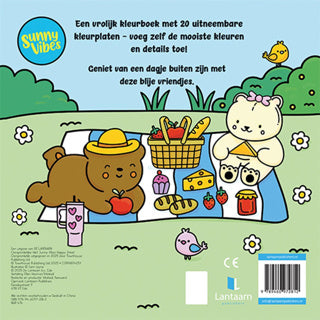 Lantaarn publishers sunny vibes kleurboek happy street | 2 stuks