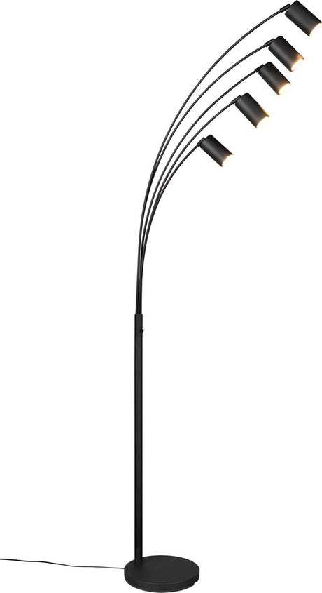 Trio marley - vloerlamp - zwart mat - excl. 5x gu10 4,5 w
