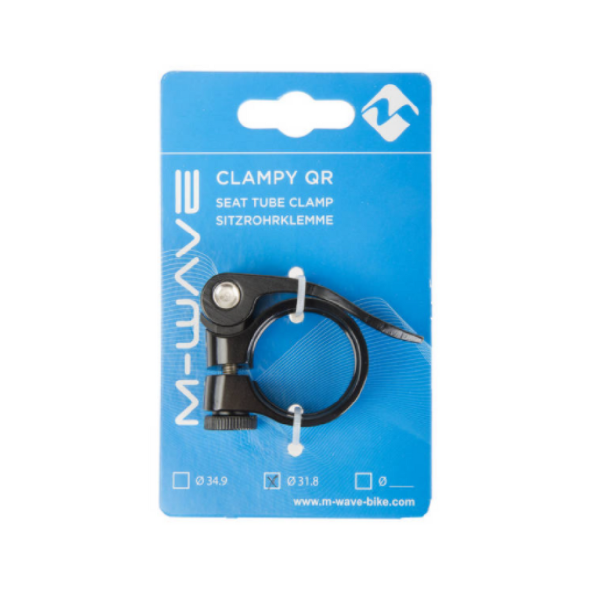 M-wave zadelpenklem met snelspanner 34.9mm zwart