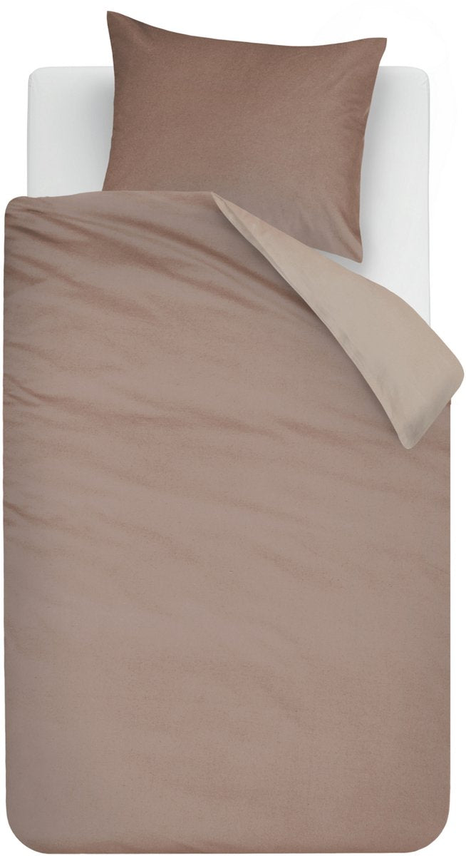 Beddinghouse warm dekbedovertrek - eenpersoons - 140 x 200 220 cm - roze