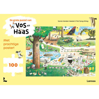 Lannoo de grote puzzel van vos en haas (100 stukken)
