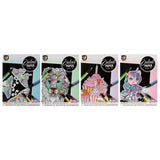 Schilderen op velvet 4 sheets 4 assorti | 6 stuks
