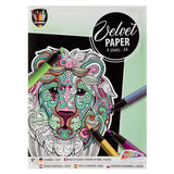Schilderen op velvet 4 sheets 4 assorti | 6 stuks