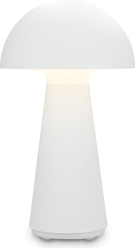 Briloner - fungo - led accutafellamp, traploos dimbaar, touch, mobiel licht, led tafellamp buiten, led tafellamp snoerloos, matwit