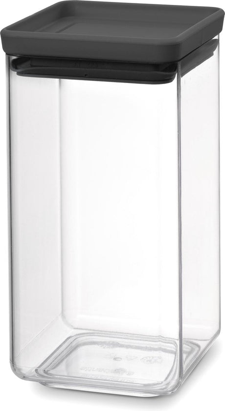 Brabantia tasty+ voorraadbus - stapelbaar - 1,6 l - dark grey