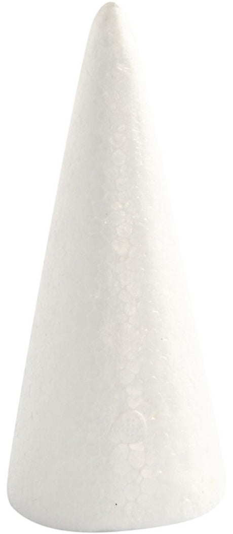 Creativ company kegel hoogte 14,5 cm diameter 6 cm wit 5 stuks