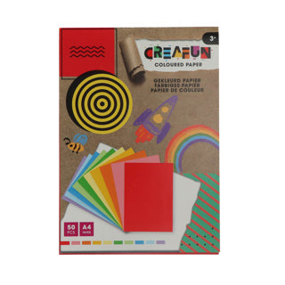 Knutselpapier a4 50 vellen creafun | 6 stuks