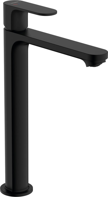 Hansgrohe rebris s - wastafelmengkraan - ééngreeps bediening - coolstart energiebesparend - ecosmart+ waterbesparend - met trekwaste - 240mm maat - mat zwart