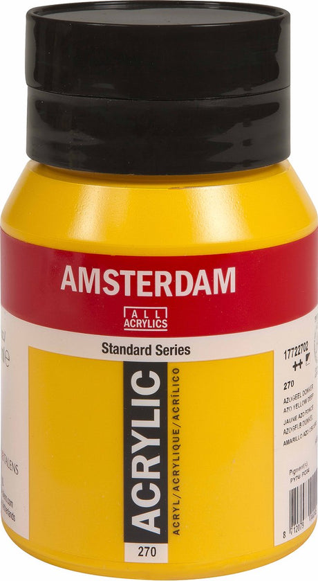 Amsterdam standard series acrylverf pot 500 ml azogeel donker 270