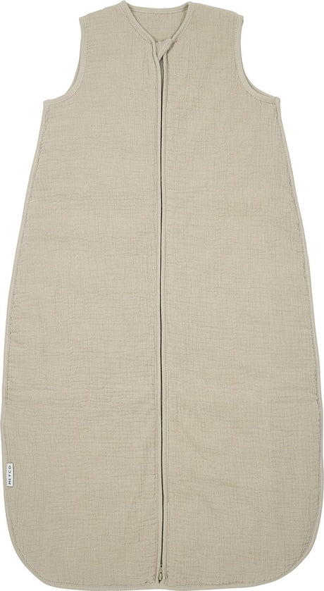 Meyco baby uni baby slaapzak gevoerd - pre-washed hydrofiel - sand - 110cm - 2.0 tog