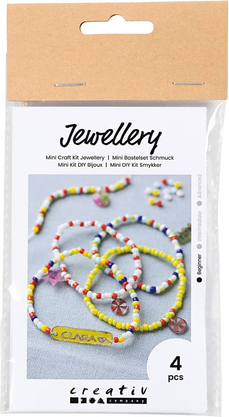 Creativ company mini hobbyset sieraden krimpfolie armbanden geel