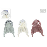 Mini club pluche knuffeldoekje konijn met knoopjes 3ass 38cm