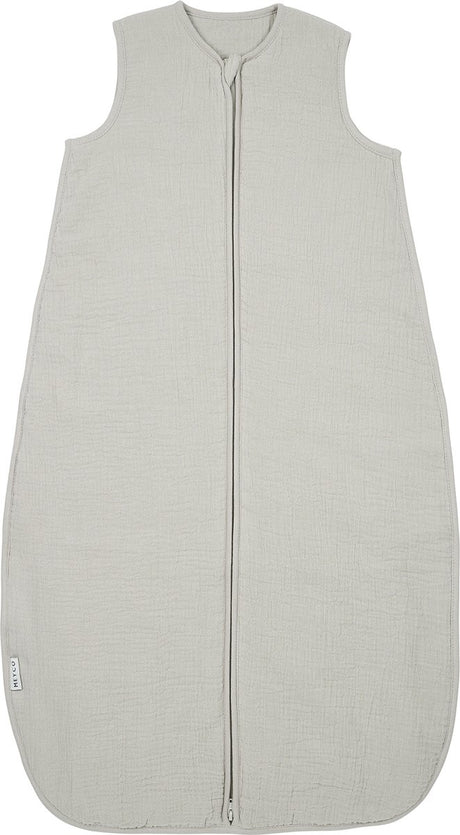 Meyco baby uni baby slaapzak gevoerd - pre-washed hydrofiel - greige - 110cm - 2.0 tog
