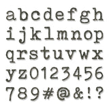 Sizzix • tim holtz thinlits die set alphanumeric tiny type lower