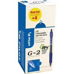 Pilot gelschrijver bl-g2-7 medium blauw 16+4 gratis