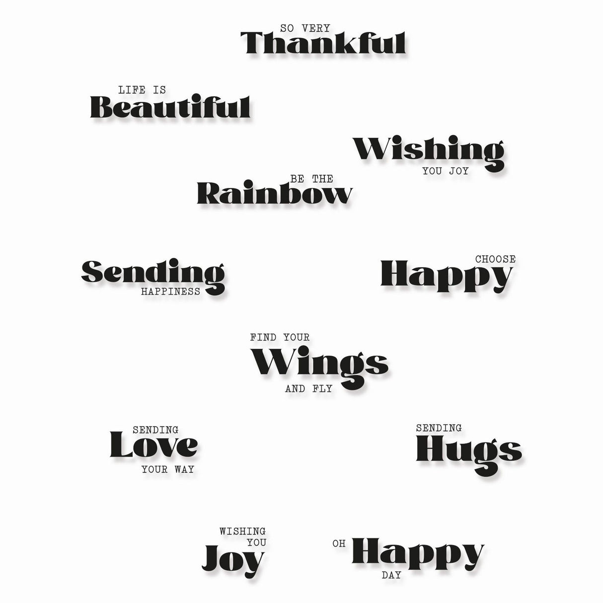 Sizzix • clear stamps set good vibes nr4 12pieces