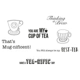 Sizzix • clear stamp set tea-rific