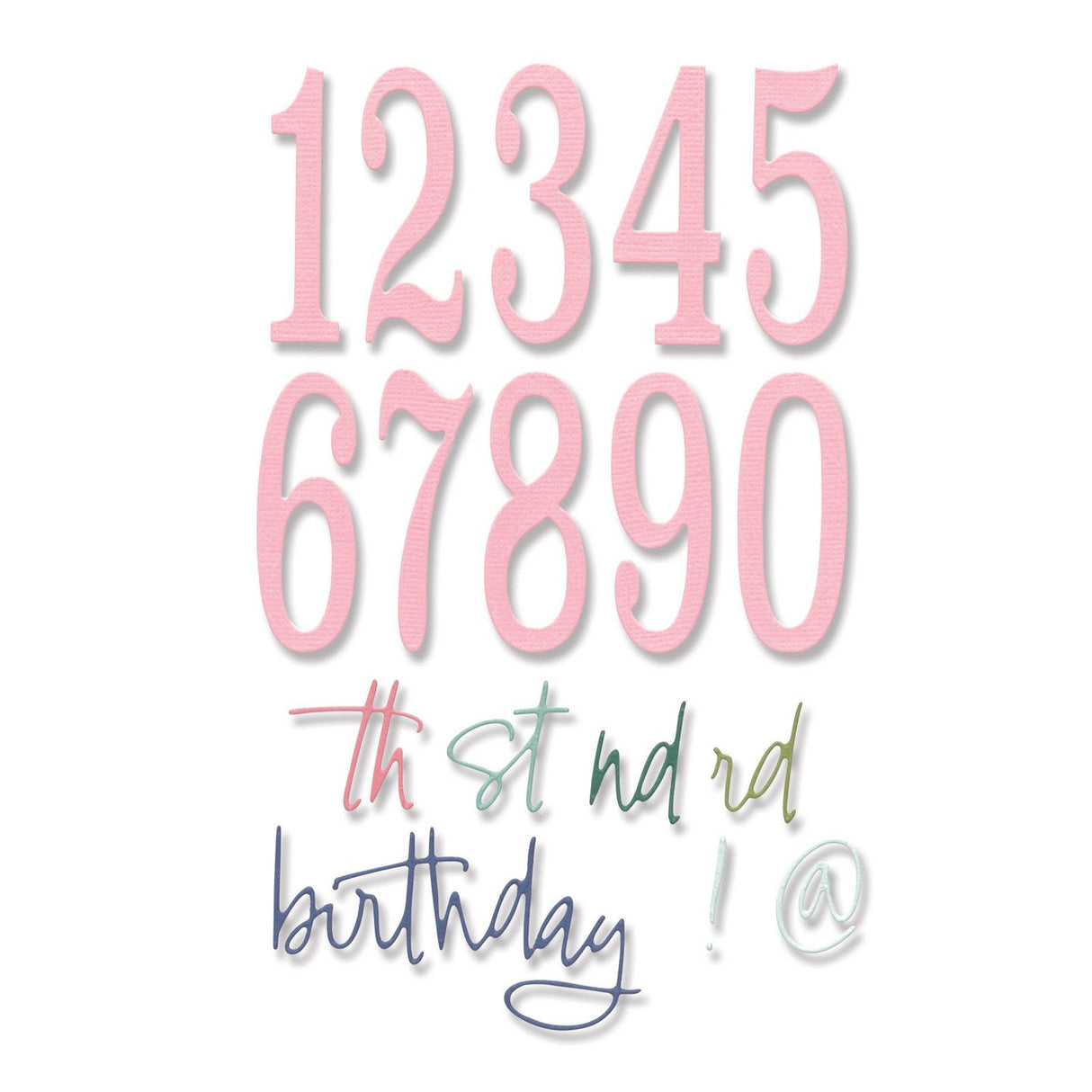 Sizzix • thinlits die set fabulous birthday numbers by debi potter