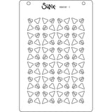 Sizzix • layered stencils a6 geo crystals 4pcs