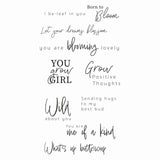 Sizzix • clear stamp set born to bloom 10pcs