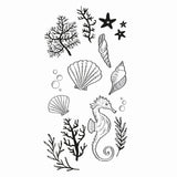 Sizzix • clear stamp set ocean elements 15pcs