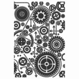 Sizzix • multi level textured impressions embossing folder vault gears by tim holtz
