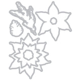 Sizzix • clear stamp set with framelits poinsettia trio by 49 and market 26pcs