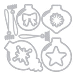 Sizzix • clear stamp set with framelits baubles by 49 and market 30pcs