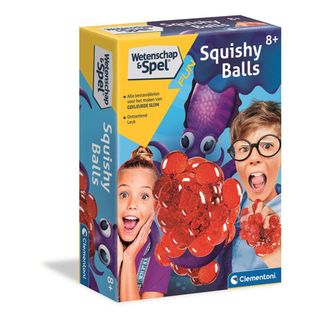 Clementoni wetenschap spel fun - squishy ballen, wetenschappelijk laboratorium, experimenteerset voor kinderen, 8+ jaar, 66950
