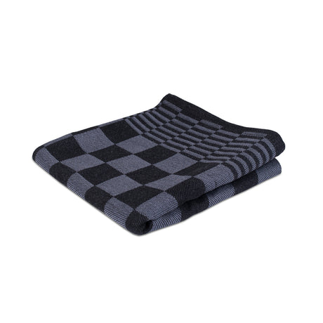 Wecoline weco theedoek geblokt zwart 70x70cm (6 stuks)