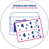 Dnp papier 2 rol à 200 st. 15x20 geperforeerd op 7,5x20 voor ds620