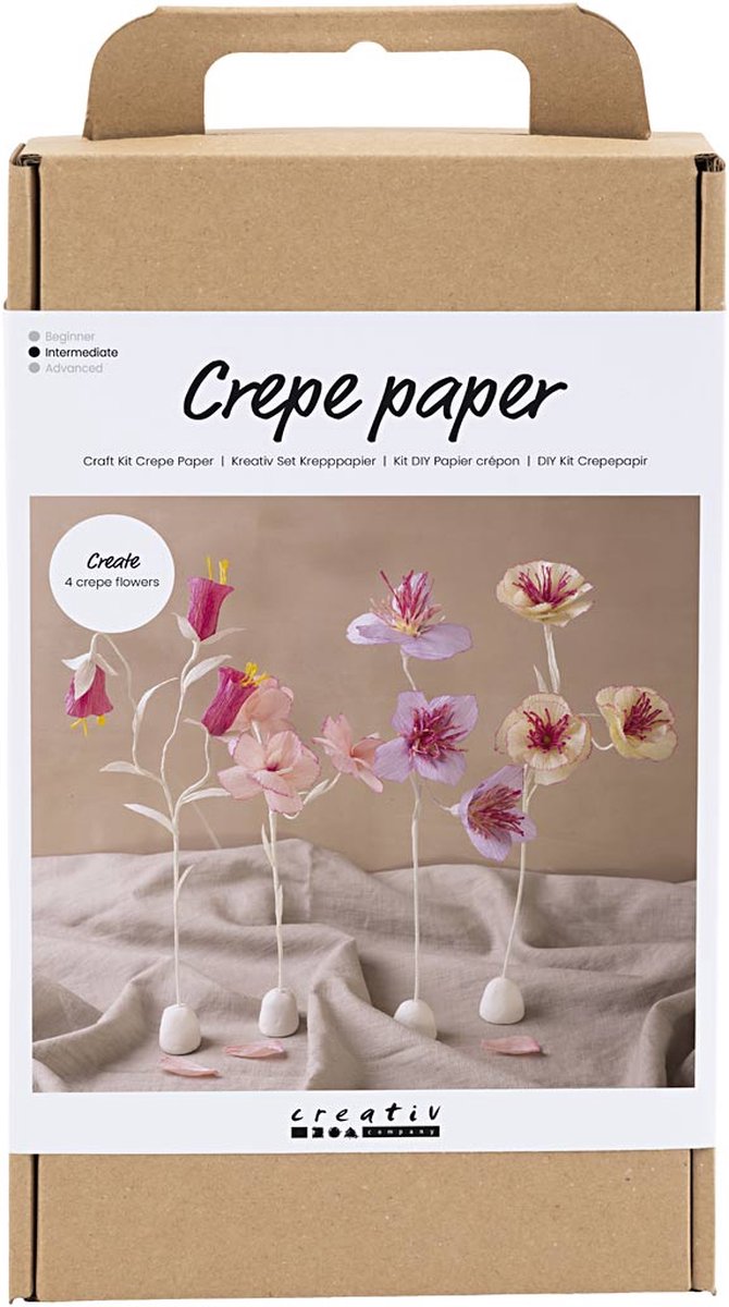 Creativ company https: www.cchobby.nl hobbyset-crepepapier-bloem-pastelkleuren-1-doos