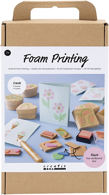 Creativ company hobbyset foam druk versierde dozen en kaarten