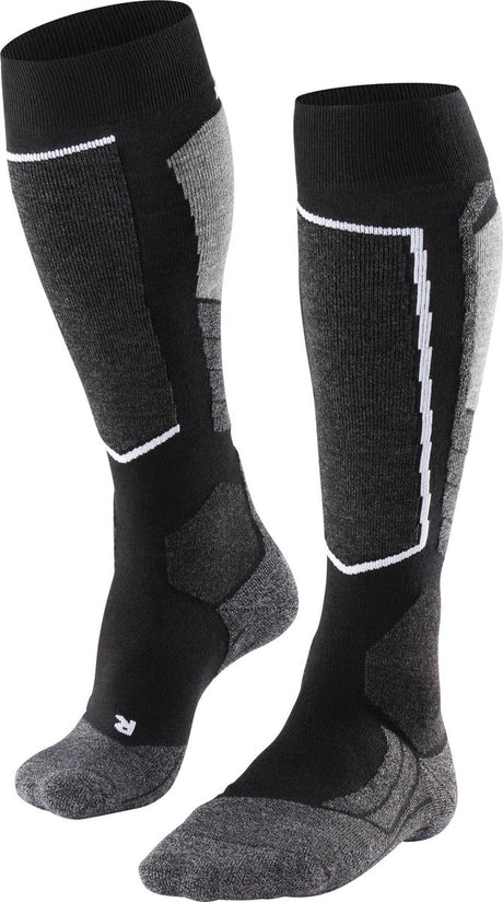 Falke sk2 warm dik wol functioneel materiaal skisokken dames zwart - maat 39-40