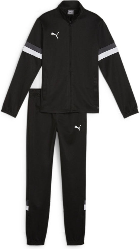 Puma teamrise tracksuit jr unisex trainingspak - black- black