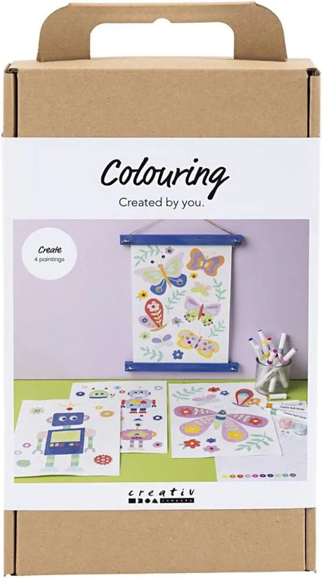 Creativ company hobbyset kleuren vlinder en robot in vrolijke kleuren
