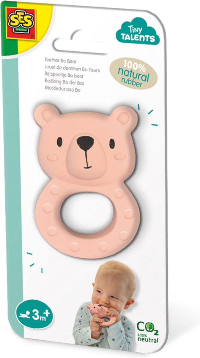 Ses creative ses tiny talents bijtspeeltje bo beer - 100% natuurrubber