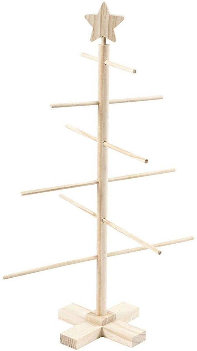Creativ company creotime kerstboom junior 60 x 40,5 cm hout beige