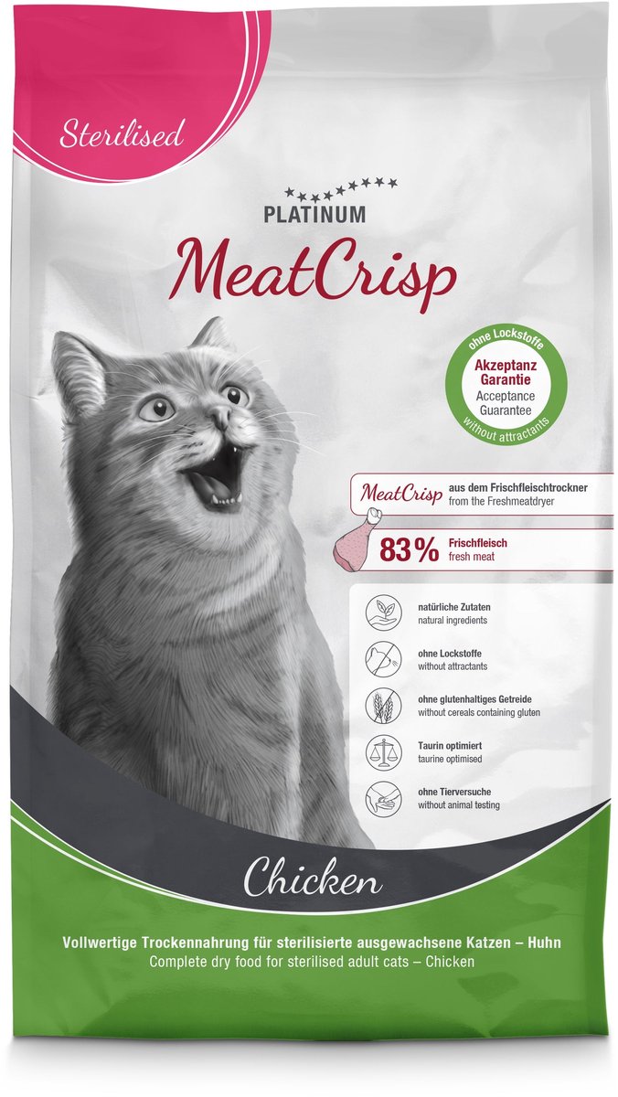 Platinum cat meatcrisp sterilized chicken | 1,5kg