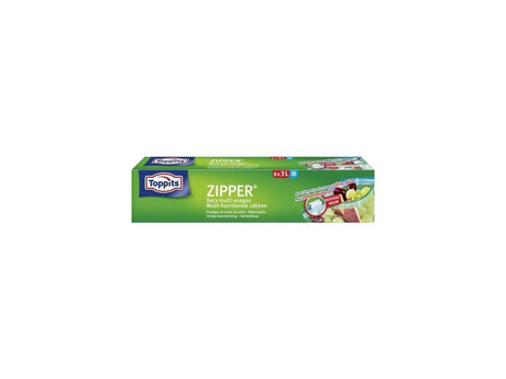 Toppits zipper multifunctionele zakken 3l 8 stuks