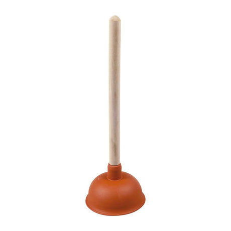 Gootsteen ontstopper rood+steel (hout)